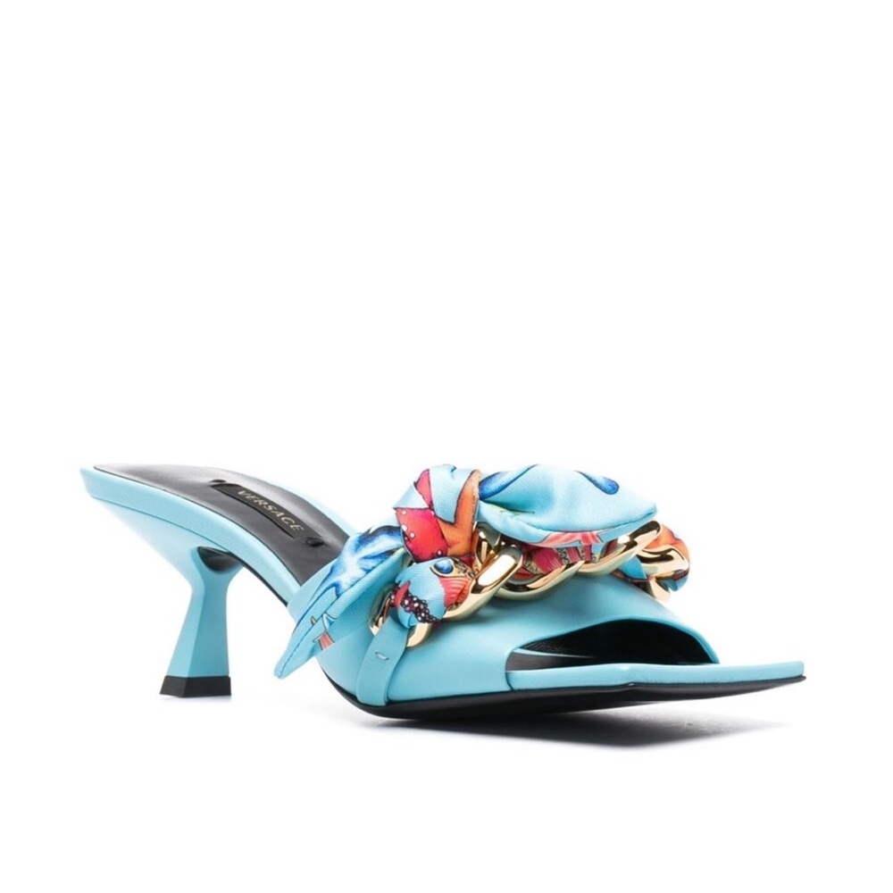 Versace scarf open toe sandals